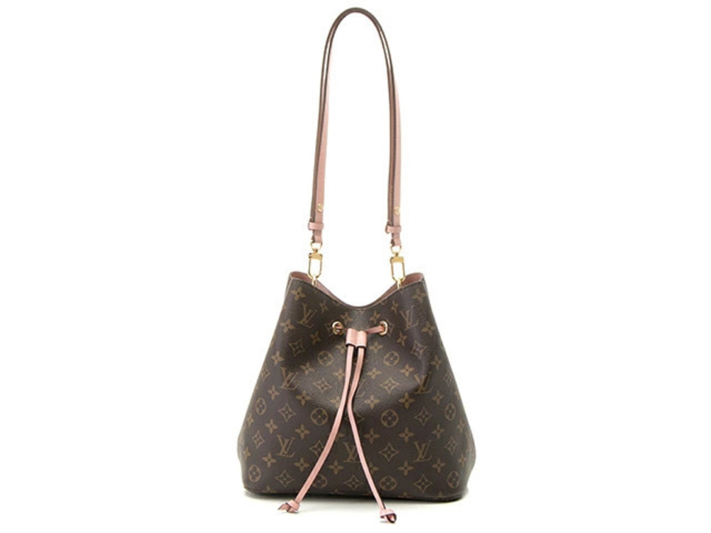 LOUIS VUITTON LV Neo Noe Rose Pink Poudre Monogram Drawstring Bag Shoulder